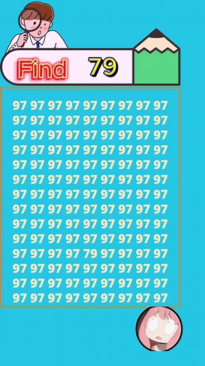 IQ training Find 79 / Improved concentration