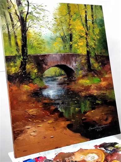 Acrylic Landscape Painting on Large Canvas