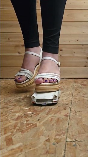Model car crushed with sandals. Full video on premium. #modelcarcrush #asmrcrush #asmrcrunch #asmr