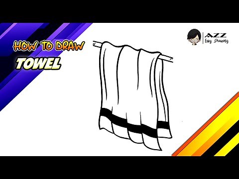 How to draw a Towel step by step