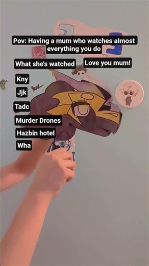 Tell me if your mom's or mums also watch similar things to you #dragonpuppets #paperdragon