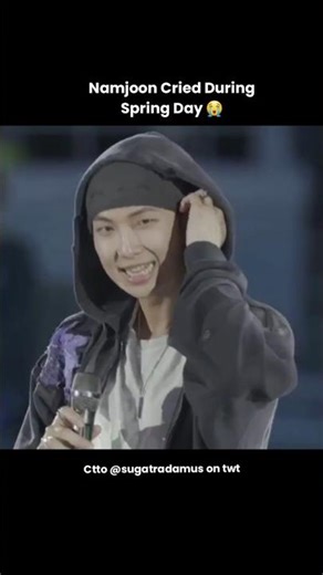 Namjoon cried during Spring day😭BTS WORLD TOUR ARIRANG IN GOYANG D3