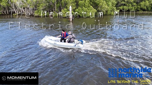 The Momentum Electric Marine M10 Electric Outboard Motor redefines electric boating with a 10 kW (up to 20 HP equivalent) outboard that outpaces the competition. Paired with a rare 72-volt MB-6 battery, this lightweight powerhouse delivers speed, efficiency, and zero-emission performance for tenders, workboats, and more – leaving only wake behind. Enquire now: (07)3265 8000 #momentumelectricmarine #electricmotor #outboardmotor #LifeBeyondTheShore#NorthsideMarine #highfieldboatspacific | Northsid
