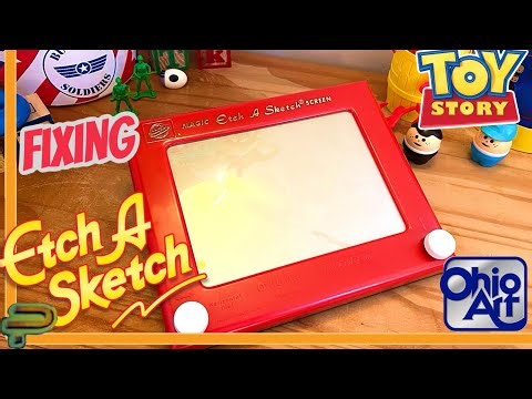 Toy Story FIXING ETCH A SKETCH! With the magic of technology, making customising fun