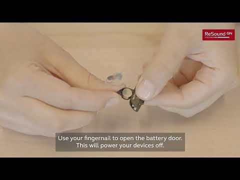 Turn on and off ReSound ONE RIE hearing aids