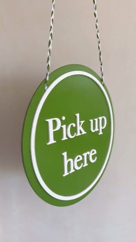 Pick up Here Sign Order Here Sign Round Pickup Sign for Small Business Order Pickup Sign Laser Cut Sign for Counter or Door - Etsy