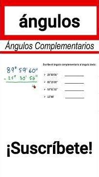 ✅👉Complementary angles