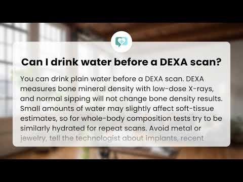 Can I drink water before a DEXA scan? | Water Before DEXA