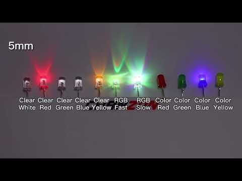 100 Pcs 5mm Led 다이오드 깜박이는 흰색 빨간색 녹색 파란색 노란