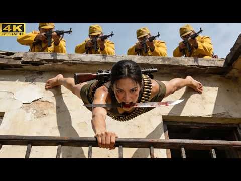 delicate girl transforms into kungfu master; flying kick sends Japanese general flying!