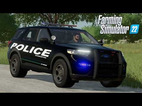 FS22 - Ford Explorer Police Interceptor ON PATROL - NEW Car mod for Farming Simulator 2022 Roleplay