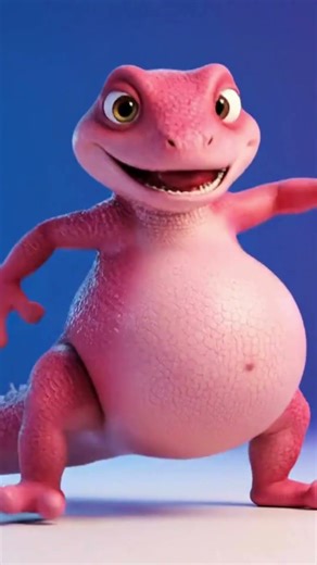 You Won't Believe How This Pink Lizard Dances! 😂 (Must Watch)