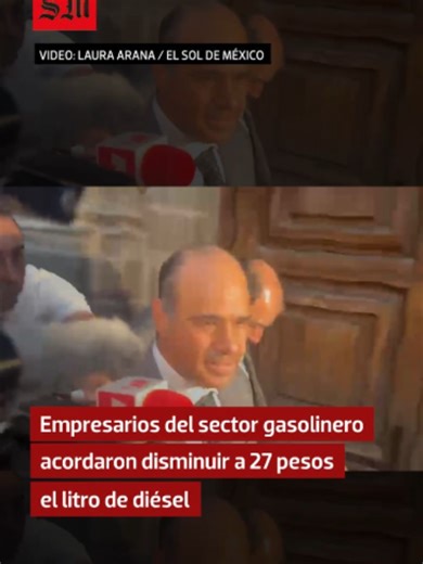 ⛽️📉 Empresarios del sector gasolinero acordaron con la presidenta de México, Claudia Sheinbaum, disminuir a 27 pesos el litro de diésel a partir de la próxima semana. #mexico #gasolina #economia #claudiasheinbaum