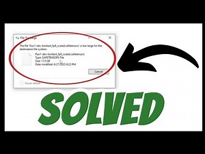 The file size is too large for destination file system in Pendrive SOLVED