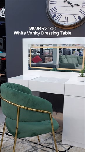 13K views · 73 reactions | The MWBR2140 is a game changer! A modern vanity dressing table with built in Mirror LED Lights. Designed to blend elegance with functionality. Currently available for R2599. Link to Product: https://tinyurl.com/3wwmdp23 #fyp #explore #linkinbio #viral #home #homedecor #bedroom #furniture | Multi Furniture and Appliances | Facebook