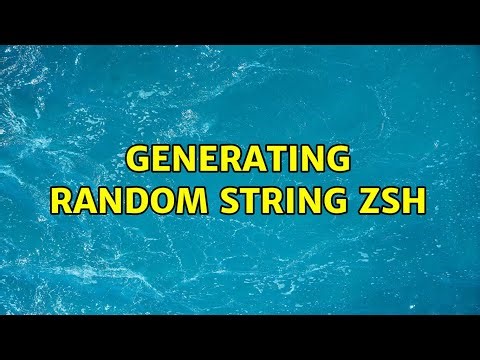 generating random string zsh (3 Solutions!!)