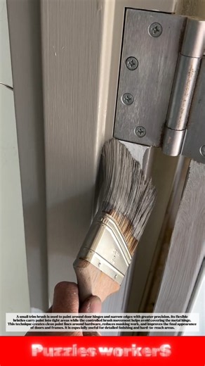 PERFECT PAINTING AROUND DOOR HINGES! The Small Brush Trick Pros Use!