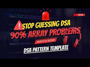 One Flowchart to Solve 90% of Array Problems 🔥 | Two Pointers, Sliding Window, Kadane’s, Prefix Sum