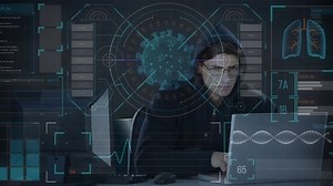 Animation of data processing over hacker with laptop | Premium Stock Video Footage