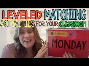 Back To School Tips: The BEST Leveled Matching Activities for your Classroom
