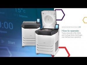 How to operate: LYNX, BIOS, and Cryofuge Series Centrifuges user interface basic operations