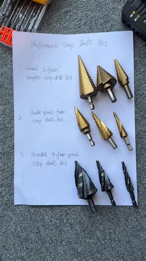 I didn’t know the differences between these drill bits, so I bought them all. And I finally figured it out.#stepdrillbits #factory #china