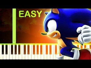 Sunset Heights | SONIC FORCES - EASY Piano Tutorial - Videos For Kids