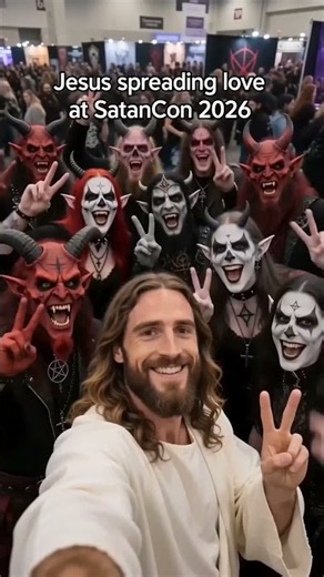 Jesus Crashes SatanCon 2026 With Free Hugs 🙏 #Jesus #JesusIsKing #Faith #Love