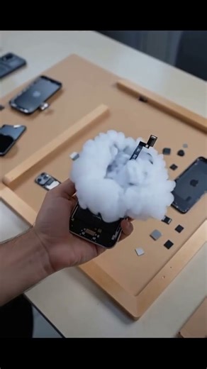 He almost burned his hand with an exploding battery