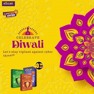🪔 Celebrate Diwali with eScan! Get 40% off to ensure a secure online presence this festive season. 🪔 🌟 Let's light up our homes with joy and keep our digital lives safe from cyber threats. With eScan, you can celebrate without worries! 🌟 🔒 Stay vigilant against cyber threats this Diwali. Safeguard your online presence with eScan's reliable security solutions. 🔒 📲 Contact us today and make this Diwali a joyous and secure celebration! https://bit.ly/3FSQIQB #eScan #cybersecurity #Diwali #Se