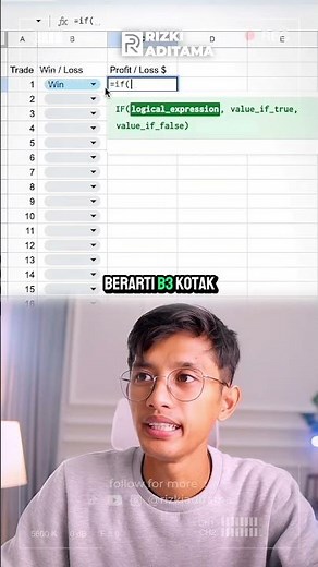 Cara membuat backtest excel part 2 #trading #forex #shorts