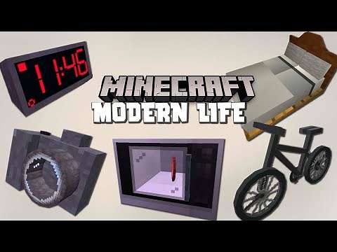 🚲 Este Mod añade Herramientas y Muebles MODERNOS a Minecraft | Modern Life 1.18.1