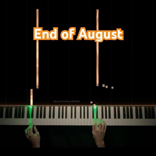 End of August - Noah Kahn Piano Intro #pianomusic