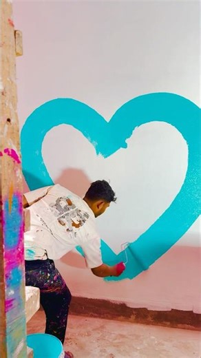 Wall painting green colour fast cort bedroom 🏡#wallpaiting #art #homedecor