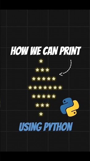 HOW WE CAN PRINT "DIAMOND PATTERN" USING PYTHON #python #shorts