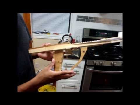 Homemade rubber band gun