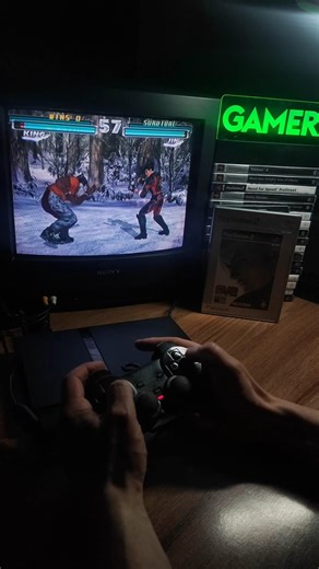 TEKKEN 🔥 SONY TRINITRON #retrogaming #ps #sony #nostalgia #gaming
