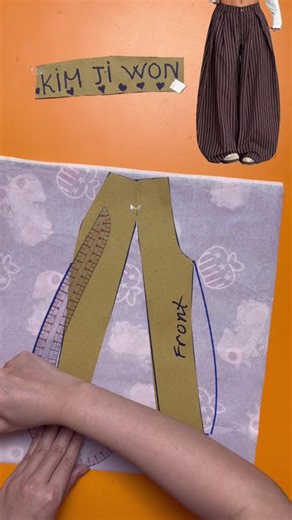 Street Style Wide Pleated Pants – Step by Step Pattern Guide #sewing #sewingtutorial #pattern