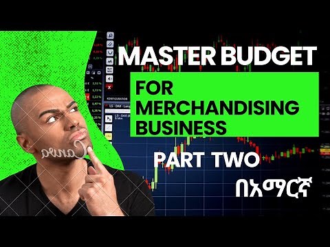 The Master budget for merchandising business, Operating budget in Amharic COST II CH 2 PART 2