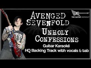 Avenged Sevenfold - Unholy Confessions (HQ Backing Track with vocals & tab | Guitar Karaoke)