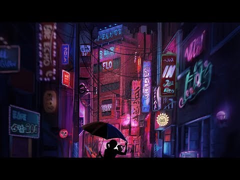 Japanese City at Night Drawing | Procreate time lapse painting 4k | Fully narrated