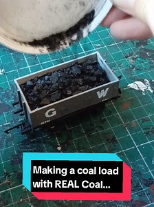 Making a coal load with REAL Coal... #modelrailway #howto #coal #modeltrains #Hornby Be sure to check out ThatModelRailwayGuy's video on how you can add coal to your wagons :)