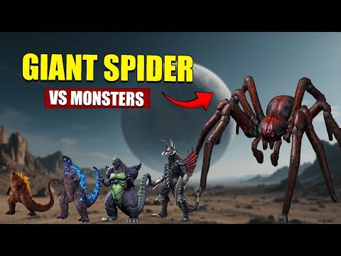 Giant Spider vs Godzilla | 3D Monster Size Comparison 2025