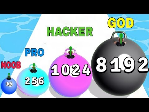 Amazing Gameplay 😍|NOOB VS PRO VS HACKER VS GOD in Yoga Ball Run