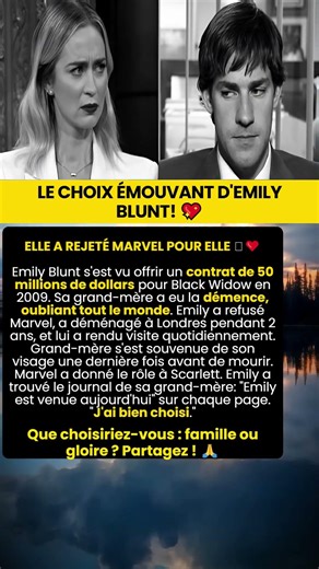 Emily Blunt Refuse Marvel Pour Grand-Mère