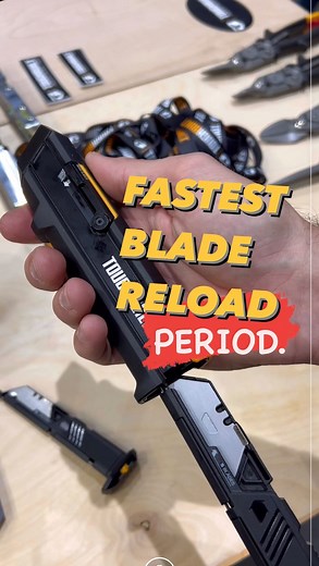 Travis Collins on Instagram: "Fastest Reload on the jobsite! Be more productive. Set up each mag with blades for separate tasks. Yes, the mags fit blades from all manufacturers and the reload still works. 15-blade capacity: 5 in chamber + 10 in magazine reservoir Price: $22.98 Robust, non-slip grip with safety-release button Full Lifetime Warranty @toughbuilt"