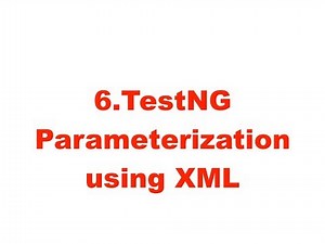 parameterization using xml config file