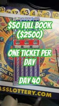 Day 40 - $50 Full Book, 1Ticket Per Day #stw25 #lottery #scratch #lotterytickets #fullbook #money