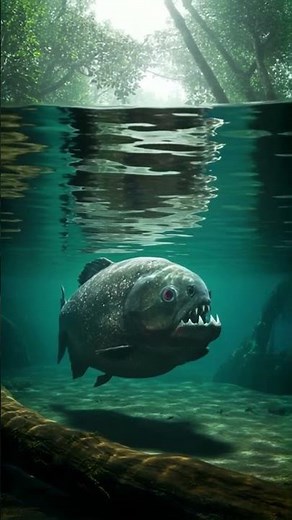 "Giant Prehistoric Piranha | Megapiranha Ambush in Ancient Rivers"