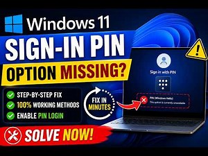 🚨 Windows 11 Sign-in PIN Option Missing? Fix Windows Hello PIN Login in Minutes! 🔐💻